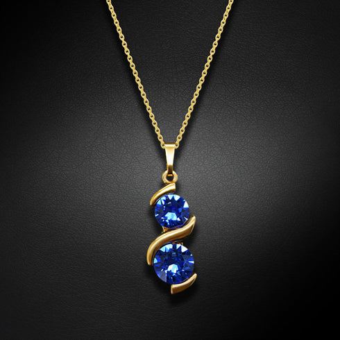 Kulonas "Piena Ceļš (Sapphire)" su Swarovski™ kristalais